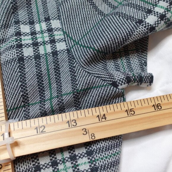 Zara Trafaluc plaid mini wrap dress V neck grey & white Women's size S - Picture 6 of 10